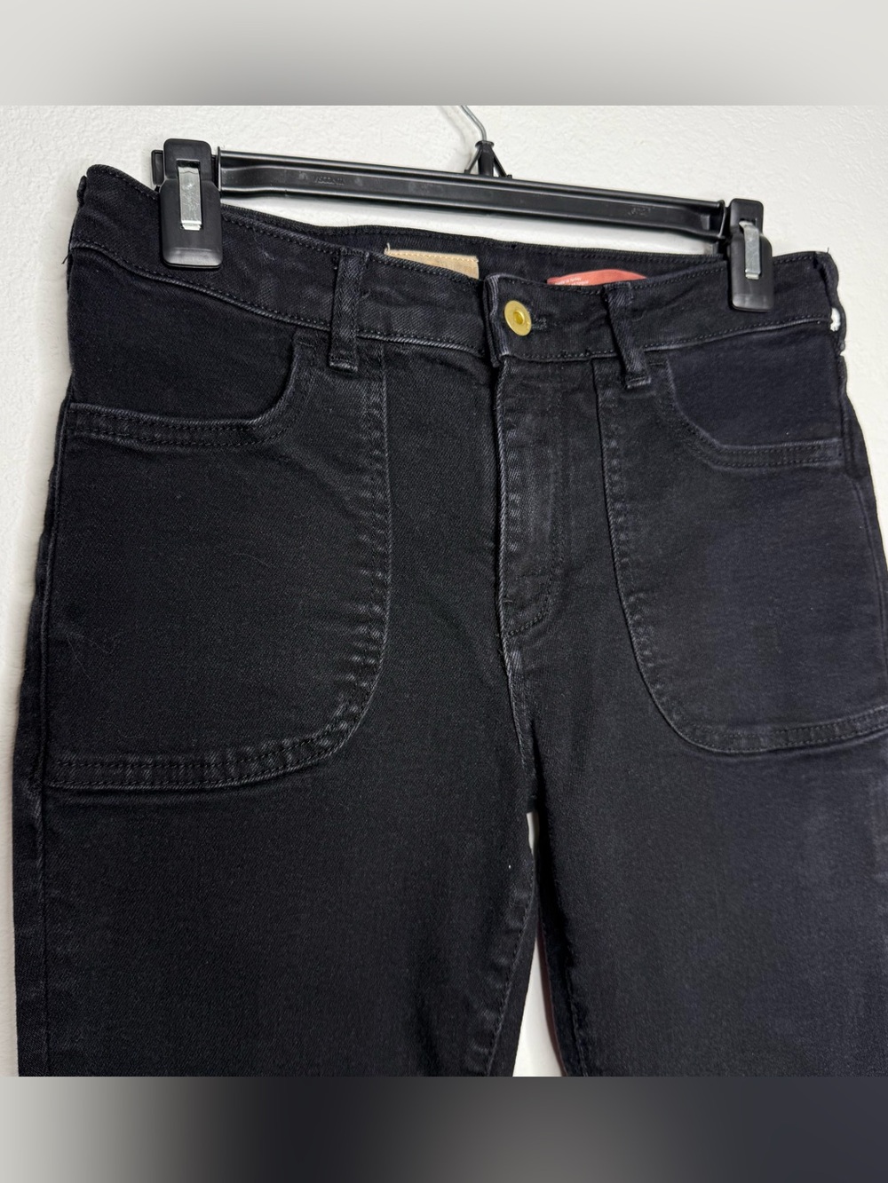 Anthropologie Pilcro Black The Icon Flare Jeans Size 28 - Picture 5 of 10